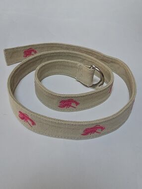 Lobster Belt Embroidered Preppy New England Boating